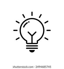 Light bulb line icon in generic design. Insight lamp, idea concept