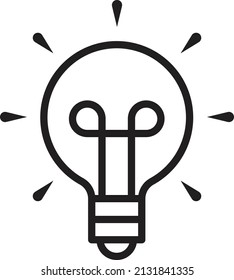 Light bulb line icon. good idea symbol.