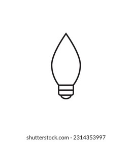 Light bulb line icon, idea logo vector