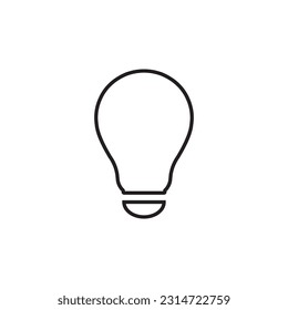 Light bulb line icon, idea logo vector