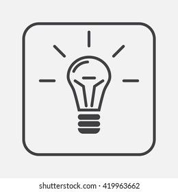 Light bulb line icon, idea outline vector logo illustration, linear pictogram isolated on white