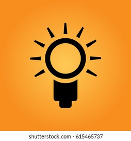 Light Bulb line icon. Idea sign, solution, thinking concept. Lighting Electric lamp. Electricity, shine. Trendy Flat style for graphic design, Web site, UI. EPS