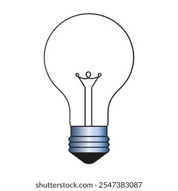 Light bulb line icon Ideas symbol Vector illustration Isolated on white background