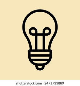 light bulb line icon illustration vector graphic. Simple element illustration vector graphic, suitable for app, websites, and presentations isolated on white background