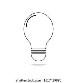 Light bulb line icon isolated on white background