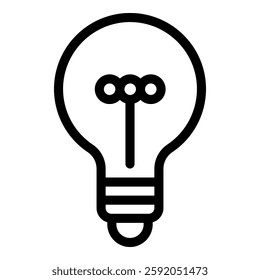 Light Bulb line icon isolated on white background