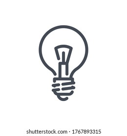 Light Bulb line icon. Lamp and Lightbulb vector outline sign.