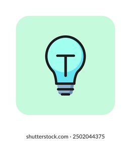 Light bulb line icon. Lamp, idea, development. Insight concept. Vector illustration can be used for topics like engineering, strategy, business