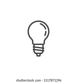 Light bulb line icon. linear style sign for mobile concept and web design. Lamp outline vector icon. Symbol, logo illustration. Vector graphics