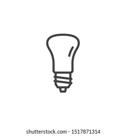 Light bulb line icon. linear style sign for mobile concept and web design. Lamp outline vector icon. Symbol, logo illustration. Vector graphics