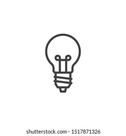 Light bulb line icon. linear style sign for mobile concept and web design. Lamp outline vector icon. Symbol, logo illustration. Vector graphics