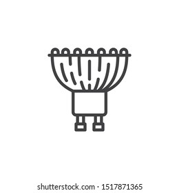 Light bulb line icon. linear style sign for mobile concept and web design. Electric Lamp outline vector icon. Symbol, logo illustration. Vector graphics