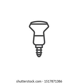 Light bulb line icon. linear style sign for mobile concept and web design. LED Lamp outline vector icon. Symbol, logo illustration. Vector graphics