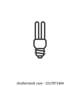 Light bulb line icon. linear style sign for mobile concept and web design. Energy saving Lamp vector iconLamp outline vector icon. Symbol, logo illustration. Vector graphics