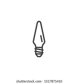 Light bulb line icon. linear style sign for mobile concept and web design. Lamp outline vector icon. Symbol, logo illustration. Vector graphics