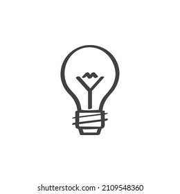 Light bulb line icon. linear style sign for mobile concept and web design. Lamp outline vector icon. Symbol, logo illustration. Vector graphics