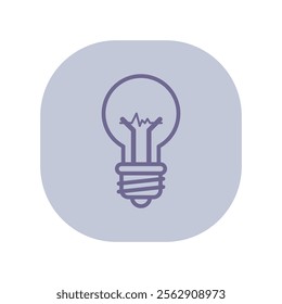 Light bulb line icon. New idea, brainstorming outline sign. Business and startup concept. Vector illustration, symbol element for web design and apps