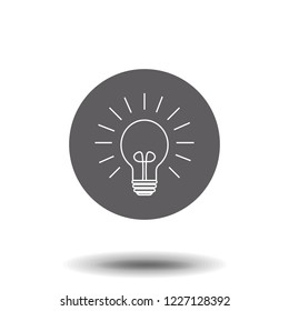 Light bulb line icon, outline vector sign, linear style pictogram isolated on white. Idea symbol, logo illustration. Editable stroke