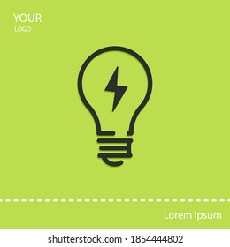 Light bulb line icon, outline vector illustration.