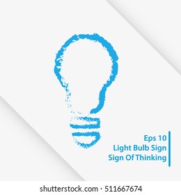 Light Bulb Line Icon. Sign Of Thinking, New Idea. Vector Illustration