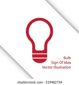 Light Bulb Line Icon. Sign Of Thinking, New Idea. Vector Illustration