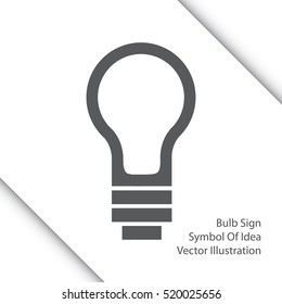 Light Bulb Line Icon. Sign Of Thinking, New Idea. Vector Illustration