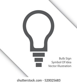 Light Bulb Line Icon. Sign Of Thinking, New Idea. Vector Illustration