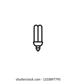 light bulb line icon. symbol of ecology