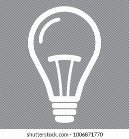 Light Bulb line icon vector, isolated on white background. Idea sign, solution, thinking concept. Lighting Electric lamp. Electricity, shine. Trendy Flat style for graphic design, Web site, UI. EPS