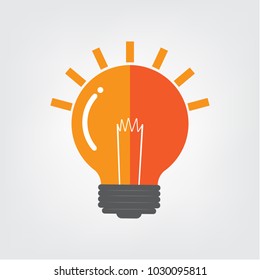 Light Bulb line icon vector, isolated. Idea sign, thinking money concept.