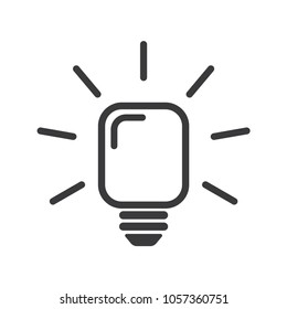 Light Bulb line icon vector. Idea sign, solution, thinking concept. Lighting Electric lamp. Electricity, shine.