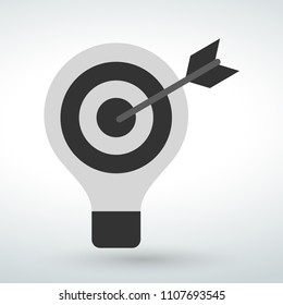Light Bulb line icon vector, isolated on white background.