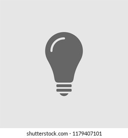 Light Bulb line icon vector, isolated on  background. Idea sign, solution, thinking concept. Lighting Electric lamp. Electricity, shine. Trendy Flat style for graphic design, Web site, UI. EPS
