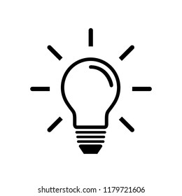 Light Bulb line icon vector.