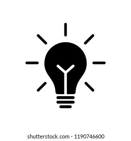 Light Bulb line icon vector, isolated on white background. Idea sign, solution, thinking concept