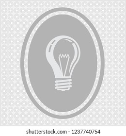 Light Bulb line icon vector, isolated on grey background. Idea sign, solution, thinking concept