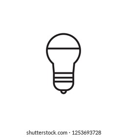 Light Bulb line icon vector. Lighting Electric lamp sign. Electricity, shine symbol. Trendy Flat style for graphic design, Web site, UI. EPS10. - Vector illustration