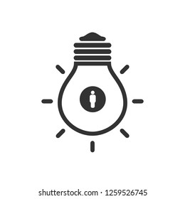 Light Bulb line icon vector, isolated on white background