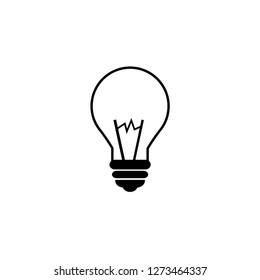 Light Bulb line icon vector.