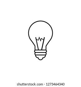 Light Bulb line icon vector.