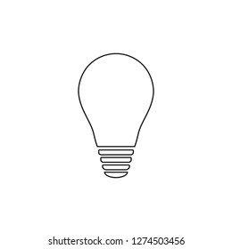 Light Bulb line icon vector, isolated on white background.