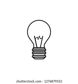 Light Bulb line icon vector.