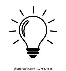 Light Bulb line icon vector.