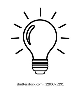 Light Bulb line icon vector.