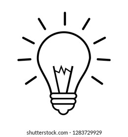 Light Bulb line icon vector.