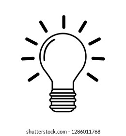 Light Bulb line icon vector.