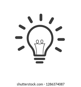 Light Bulb line icon vector