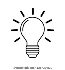 Light Bulb line icon vector.