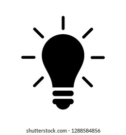 Light Bulb line icon vector, isolated on white background. Idea sign, solution, thinking concept