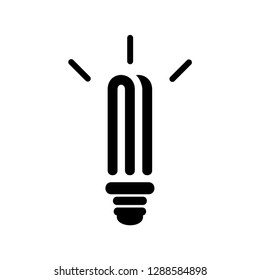 Light Bulb line icon vector, isolated on white background. Idea sign, solution, thinking concept